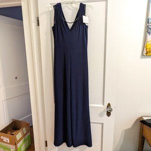 Navy Blue Beaded Cocktail Dress Laundry by Shelli Segal